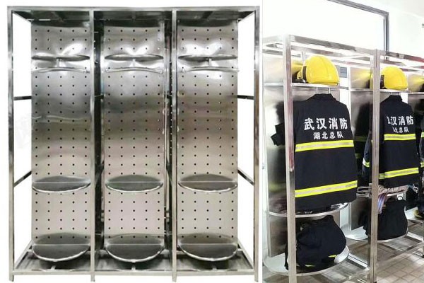 不銹鋼雙面旋轉消防換裝衣架